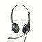 2015 Hot Binaural call center headset headphone wire with rubber boom