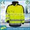 high quality reflective safety used uniform cotton working uniform fluo yellow heavy cotton jackets