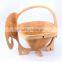 Eco Friendly Naturally Renewable Woven Bamboo Unusual Spiral Cut Fruit Bowl Tray Basket