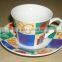 12PCS CERAMIC STONEWARE COFFEE CUP AND SAUCER SET IN COLOR BOX