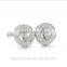 New model silver fashion women round hearted zircon christmas sale popular silver earring 925 silver