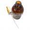 Gorgeous gold metal finish amber perfume atomizers PET bottles