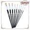 Factory Wholesale Price 9Peice Black Long Wood Handle Round Bristle Hair Artist Acrylic Oil Painting Brush For Drawing