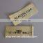 good border white satin woven label with side fold