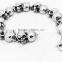 Novelty stainless steel jewelry skull bracelet hand chain for men