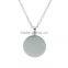Stainless Steel Letter pendant , Round U black pendant