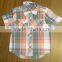 Hot Sale New Style Hawaiian Fashion Boy's Summer Short Wide Sleeve Plaid Shirt