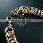 19cm 14K light gold plated brass faceted round circle link fashion DIY bracelet supplies 1900073