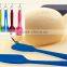 2015 New Cake Cream Butter Spatula Mixing Batter Scraper Brush Silicone Baking Tool 2pcs set G10