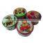 empty sweets cake metal round tins for food with FDA reported