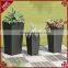 Set of 3 outdoor patio decor resin wicker woven flower planter garden pot