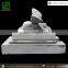 Large natural grey marble weeping angel tombstone for sale