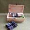 Upscale recycled decorative discount enjoyable Essential oil wooden storage box for 8 small 5 ML bottles with hinges wholesale
