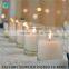 Flamless round glass wax filled tealight candle