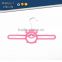 kids ABS plastic velvet antiskid hangers flocking clothes hangers with pulley,ABS,Nylon villi,Chrome plated hook