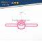 kids ABS plastic velvet antiskid hangers flocking clothes hangers with pulley,ABS,Nylon villi,Chrome plated hook