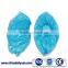 Blue Disposable PE Waterproof Shoe Cover,Disposable plastic CPE/PE shoe cover,Blue PP non woven nonwoven shoe cover