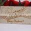 wooden Christmas greeting card