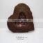 heart-shaped dark brown moss and sisal pot