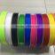 Latest single faced with logo polyester striped satin ribbon