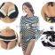 Custom open hot sexyi photo image bikini swimwear