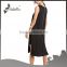 Sleeveless dress with high slits and back zipper