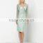 formal knee length long sleeve lace satin cocktail short dresses