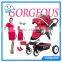 2-in-1 luxury baby stroller with reversible seat&EN1888