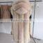 2017 Newest Design Long Woman Real Fox Fur Vest With Hood Natrual Raw Colour--pc-250