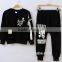 Lovely Kids Autumn Clothing Set Fashion Children Cotton 2 Pcs Clothes Set Long Sleeve Solid Top And Stripes Pant Set