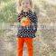 fall turkey embroidery handmade childrem clothing