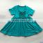 Solid Hot Pink Color Children Cotton Dresses Short Sleeves Kids Party Dress Wholesale Baby Girls' Summer Clothes