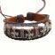 Snap Button Jewelry Snap Plain Leather Bracelet