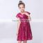 Kids sparkle pattern frock beautiful images princess girls dance dress sequin children