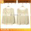 Ladies crocheted long sleeve pullover cable knit sweater