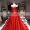 Dress manufacture China custom made bridal wedding floor length red evening dress wholesale