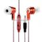 2018 red color In-ear Headsets Stereo for Android iOS Smartphone