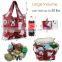 Grocery Reusable Foldable Shopping Bags Large 50LBS Groceries Bags with Pouch Waterproof Machine Washable Eco-Friendly Nylon