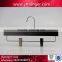 CY-650 Luxury black rubber hanger touch soft flocking plastic belt hanger