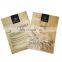 custom brown aluminum foil Kraft Paper tea packaging bags with zip