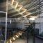 Customize design straight / L shaped staircase glass balustrades & handrails indoor stairs with LED lights