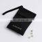 PandaSew Custom Logo 13x8cm High Quality Black Herringbone Cotton Packaging Bag Gift Jewelry Pouch