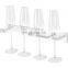 Wall Mounted Clear Acrylic Wine Glass Holder Rack for Kitchen