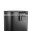 Best seller factory directly supply 50L kitchen black dustbin with pedals and inner bins