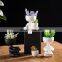 Wholesale Cheap Flower Pots Modern Glazed Ceramic Pot Planter Black Plant Home Decor Decorative Mini Bonsai Body Planters