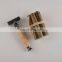 OEM Mens Double Edge Natural Wood Bamboo Handle Eco-Friendly Barber Shaving Safety Razor