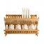 Safe and Eco-friendly Classical 100% Bamboo Kitchen Shelf Dish And Bowl Storage Holders & Racks