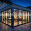 New Design Medium Stile Aluminum Double Glass Black Rimmed Accordion Elevation Balcony Interior Folding Door