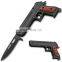 5.9 Inch Gun Shaped Aluminum Handle  Mini Folding Camping Tracker Pocket knife
