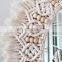 Hot Selling Large Beaded Macrame MirrorWhite Wall Decor
